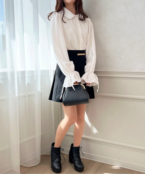 apres jour（アプレジュール）の「キャンディースリーブ襟付きブラウス【ZOZOTOWN限定アイテム】（シャツ/ブラウス・レディース・ブルー系その他/オフホワイト/ピンクベージュ・X-LARGE/フリー）」の9枚目の写真