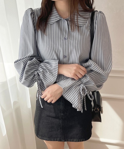 apres jour（アプレジュール）の「キャンディースリーブ襟付きブラウス【ZOZOTOWN限定アイテム】（シャツ/ブラウス・レディース・ブルー系その他/オフホワイト/ピンクベージュ・X-LARGE/フリー）」の11枚目の写真