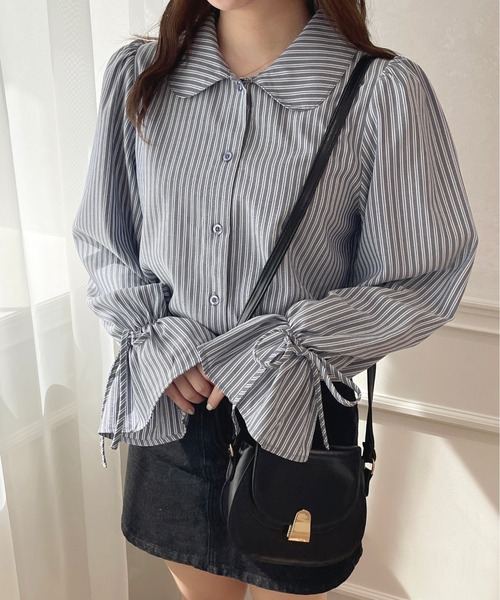 apres jour（アプレジュール）の「キャンディースリーブ襟付きブラウス【ZOZOTOWN限定アイテム】（シャツ/ブラウス・レディース・ブルー系その他/オフホワイト/ピンクベージュ・X-LARGE/フリー）」の15枚目の写真