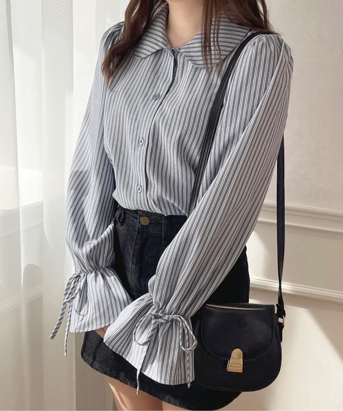 apres jour（アプレジュール）の「キャンディースリーブ襟付きブラウス【ZOZOTOWN限定アイテム】（シャツ/ブラウス・レディース・ブルー系その他/オフホワイト/ピンクベージュ・X-LARGE/フリー）」の16枚目の写真