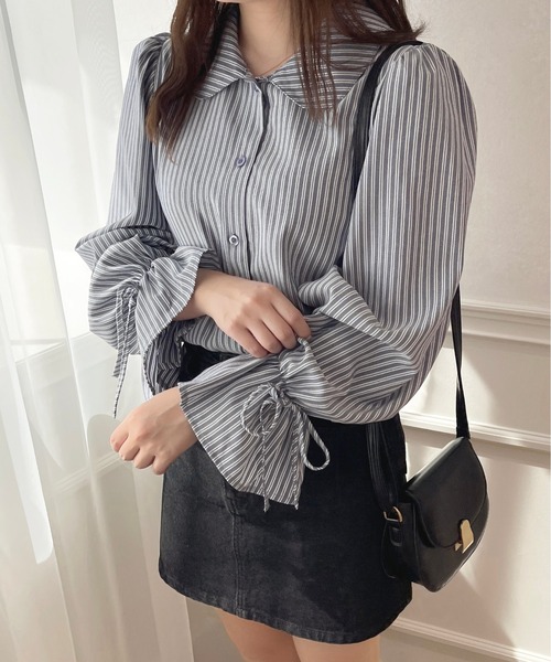 apres jour（アプレジュール）の「キャンディースリーブ襟付きブラウス【ZOZOTOWN限定アイテム】（シャツ/ブラウス・レディース・ブルー系その他/オフホワイト/ピンクベージュ・X-LARGE/フリー）」の14枚目の写真