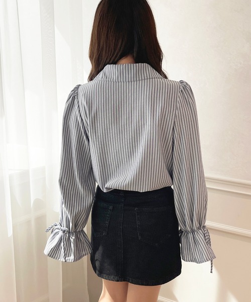 apres jour（アプレジュール）の「キャンディースリーブ襟付きブラウス【ZOZOTOWN限定アイテム】（シャツ/ブラウス・レディース・ブルー系その他/オフホワイト/ピンクベージュ・X-LARGE/フリー）」の17枚目の写真