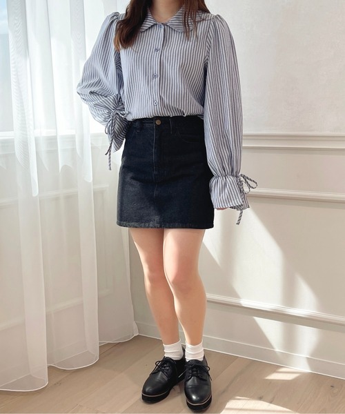 apres jour（アプレジュール）の「キャンディースリーブ襟付きブラウス【ZOZOTOWN限定アイテム】（シャツ/ブラウス・レディース・ブルー系その他/オフホワイト/ピンクベージュ・X-LARGE/フリー）」の18枚目の写真