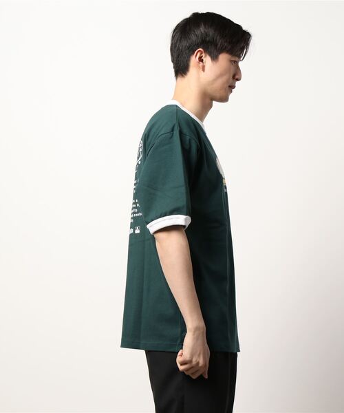 BEN DAVIS（ベンデイビス）の「【BEN DAVIS】リンガーTシャツ（Tシャツ/カットソー・メンズ・オフホワイト/グリーン・XL/M/L/S）」の12枚目の写真