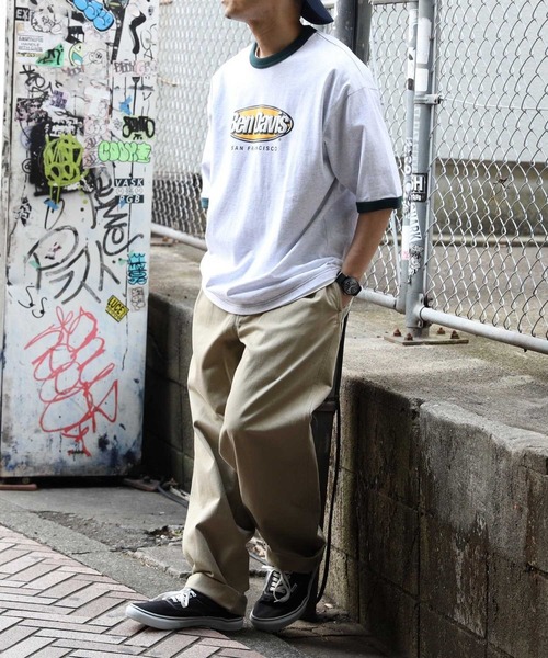 BEN DAVIS（ベンデイビス）の「【BEN DAVIS】リンガーTシャツ（Tシャツ/カットソー・メンズ・オフホワイト/グリーン・XL/M/L/S）」の14枚目の写真