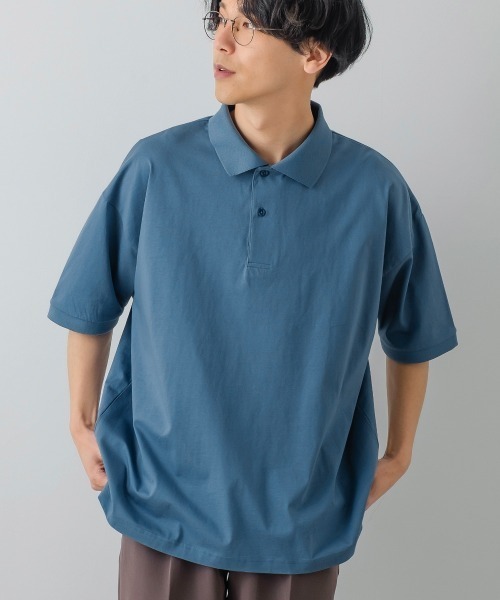 improves（インプローブス）の「ラグジュアリーシルケット オーバーサイズ ビッグ ポロシャツ（ポロシャツ・メンズ・ホワイト/グリーン/ブラック/ブルーグレー・MEDIUM/LARGE）」の3枚目の写真