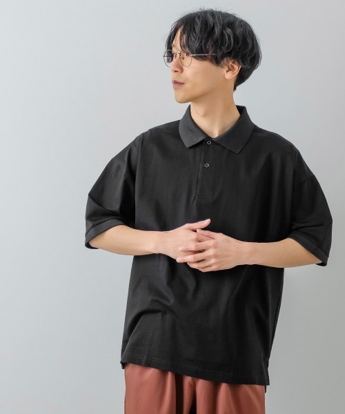 improves（インプローブス）の「ラグジュアリーシルケット オーバーサイズ ビッグ ポロシャツ（ポロシャツ・メンズ・ホワイト/グリーン/ブラック/ブルーグレー・MEDIUM/LARGE）」の9枚目の写真