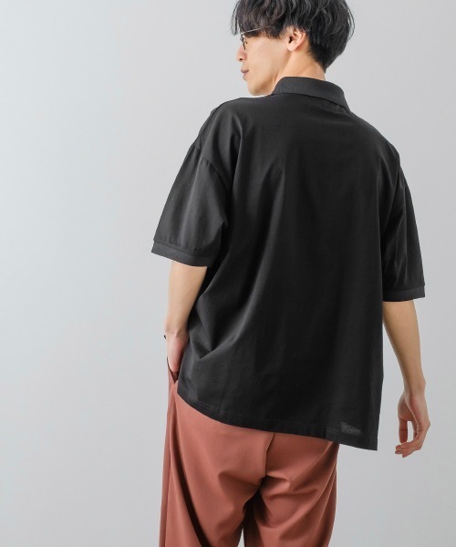 improves（インプローブス）の「ラグジュアリーシルケット オーバーサイズ ビッグ ポロシャツ（ポロシャツ・メンズ・ホワイト/グリーン/ブラック/ブルーグレー・MEDIUM/LARGE）」の10枚目の写真