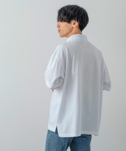 improves（インプローブス）の「ラグジュアリーシルケット オーバーサイズ ビッグ ポロシャツ（ポロシャツ・メンズ・ホワイト/グリーン/ブラック/ブルーグレー・MEDIUM/LARGE）」の7枚目の写真