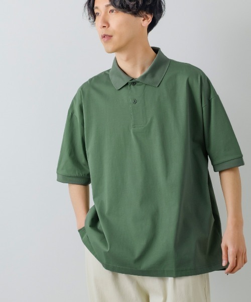 improves（インプローブス）の「ラグジュアリーシルケット オーバーサイズ ビッグ ポロシャツ（ポロシャツ・メンズ・ホワイト/グリーン/ブラック/ブルーグレー・MEDIUM/LARGE）」の17枚目の写真