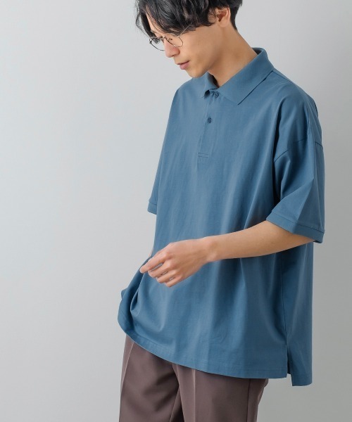 improves（インプローブス）の「ラグジュアリーシルケット オーバーサイズ ビッグ ポロシャツ（ポロシャツ・メンズ・ホワイト/グリーン/ブラック/ブルーグレー・MEDIUM/LARGE）」の12枚目の写真