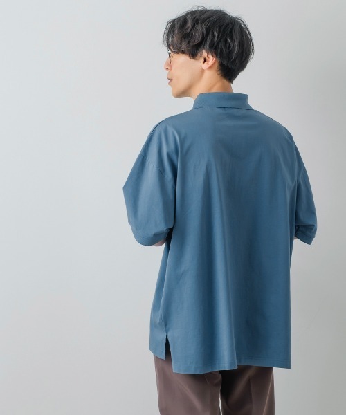 improves（インプローブス）の「ラグジュアリーシルケット オーバーサイズ ビッグ ポロシャツ（ポロシャツ・メンズ・ホワイト/グリーン/ブラック/ブルーグレー・MEDIUM/LARGE）」の15枚目の写真