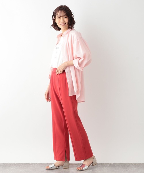 GLOBAL WORK（グローバルワーク）の「スゴらくカットスリットフレアパンツ/274374（その他パンツ・レディース・イエロー/ブラック/レッド/グリーン・MEDIUM/LARGE）」の19枚目の写真