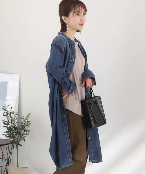 ElegChic(エレグシック)の「ヴィンテージ加工デニムワンピース(ワンピース・レディース・ネイビー/ブルー・M/4L/XL)」の8枚目の写真