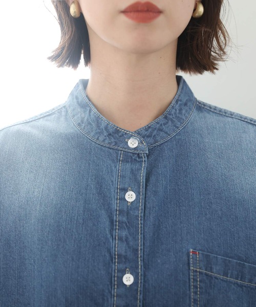 ElegChic(エレグシック)の「ヴィンテージ加工デニムワンピース(ワンピース・レディース・ネイビー/ブルー・M/4L/XL)」の11枚目の写真