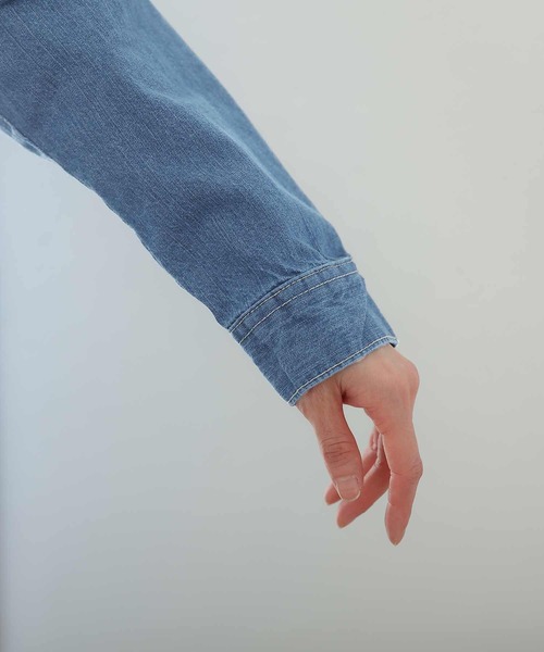ElegChic(エレグシック)の「ヴィンテージ加工デニムワンピース(ワンピース・レディース・ネイビー/ブルー・M/4L/XL)」の14枚目の写真