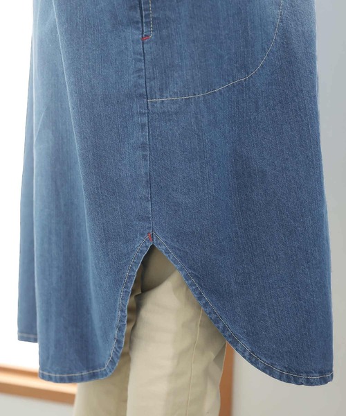 ElegChic(エレグシック)の「ヴィンテージ加工デニムワンピース(ワンピース・レディース・ネイビー/ブルー・M/4L/XL)」の15枚目の写真