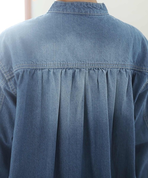 ElegChic(エレグシック)の「ヴィンテージ加工デニムワンピース(ワンピース・レディース・ネイビー/ブルー・M/4L/XL)」の17枚目の写真
