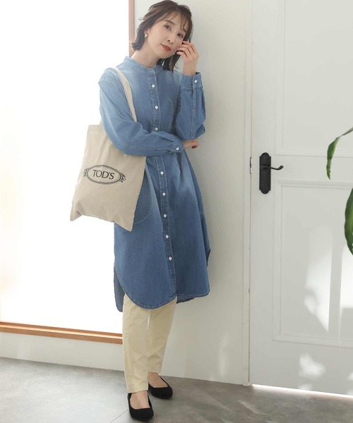 ElegChic(エレグシック)の「ヴィンテージ加工デニムワンピース(ワンピース・レディース・ネイビー/ブルー・M/4L/XL)」の18枚目の写真