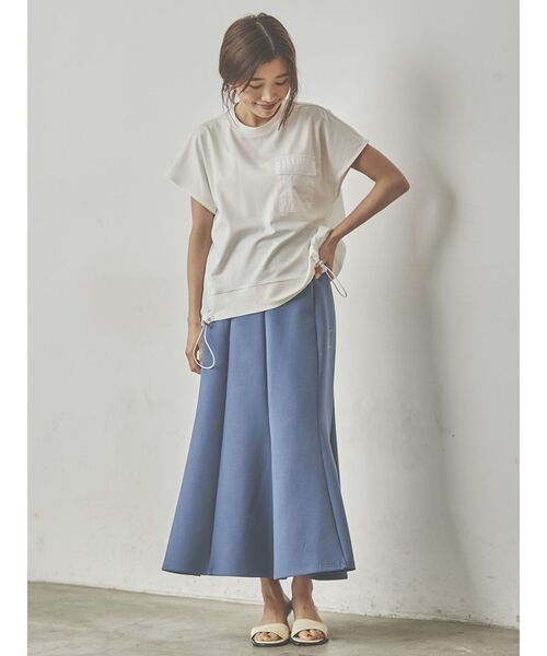 COTORICA(コトリカ)の「ダンボールマーメイドロングスカート【セットアップ対応】(スカート・レディース・アイボリー/ブラック/ブルー・SMALL/MEDIUM)」の3枚目の写真