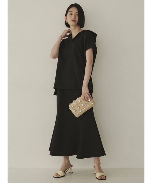 COTORICA(コトリカ)の「ダンボールマーメイドロングスカート【セットアップ対応】(スカート・レディース・アイボリー/ブラック/ブルー・SMALL/MEDIUM)」の5枚目の写真