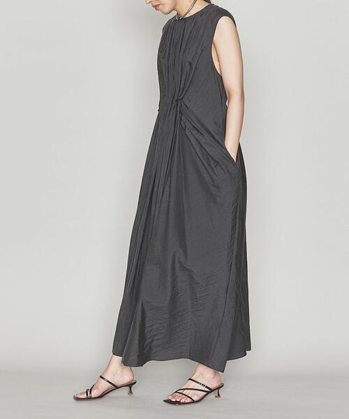 ASTRAET（アストラット）クルーネック マキシワンピース BLACK ASTRAET