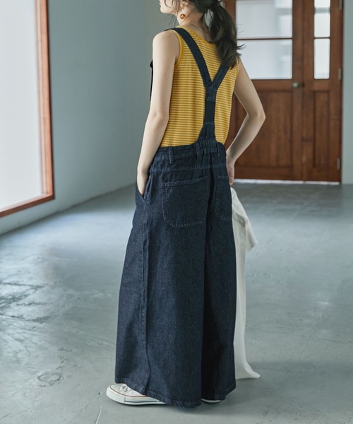 Fashion Letter（ファッションレター）の「[M-4L]カシュクールデザインデニムサロペット（サロペット/オーバーオール・レディース・ブルー/ワンウォッシュ・LL/3L/4L/M/L）」の15枚目の写真