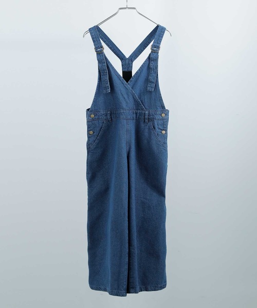 Fashion Letter（ファッションレター）の「[M-4L]カシュクールデザインデニムサロペット（サロペット/オーバーオール・レディース・ブルー/ワンウォッシュ・LL/3L/4L/M/L）」の11枚目の写真