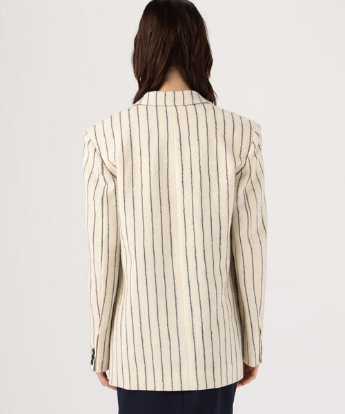 ISABEL MARANT（イザベルマラン）の「ISABEL MARANT ETOILE ELDER ウールリネンストライプ ピークドラペルジャケット（テーラードジャケット・レディース・ホワイト系その他・34）」の6枚目の写真