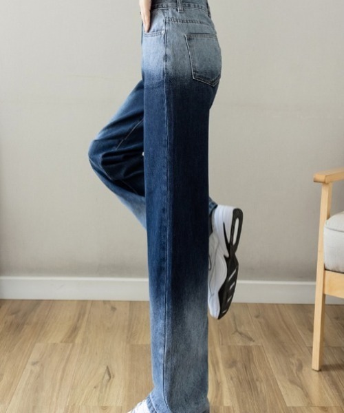 MANGROVE（マングローブ）の「ブリーチ加工デニムパンツ（デニムパンツ・レディース・ブラック/ブルー・MEDIUM/LARGE）」の10枚目の写真