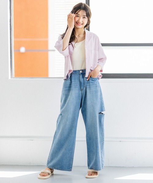 repipi armario（レピピ アルマリオ）の「ライトオンスホックデニム（デニムパンツ・キッズ・ブラック/グレー/ブルー系その他/ブルー系その他2・SMALL/MEDIUM/LARGE）」の22枚目の写真