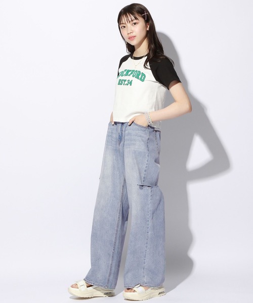 repipi armario（レピピ アルマリオ）の「ライトオンスホックデニム（デニムパンツ・キッズ・ブラック/グレー/ブルー系その他/ブルー系その他2・SMALL/MEDIUM/LARGE）」の7枚目の写真