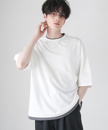 ルーズベーシックフェイクレイヤードTシャツ