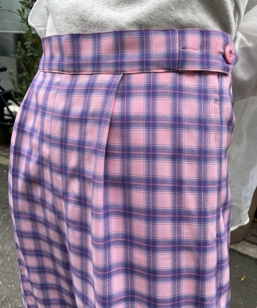 CIAOPANIC(チャオパニック)の「【2022AWアイテム】スタッフお勧め、チェックスラックスパンツ(スラックス・レディース・ベージュ/ピンク/オレンジ・SMALL/MEDIUM)」の21枚目の写真