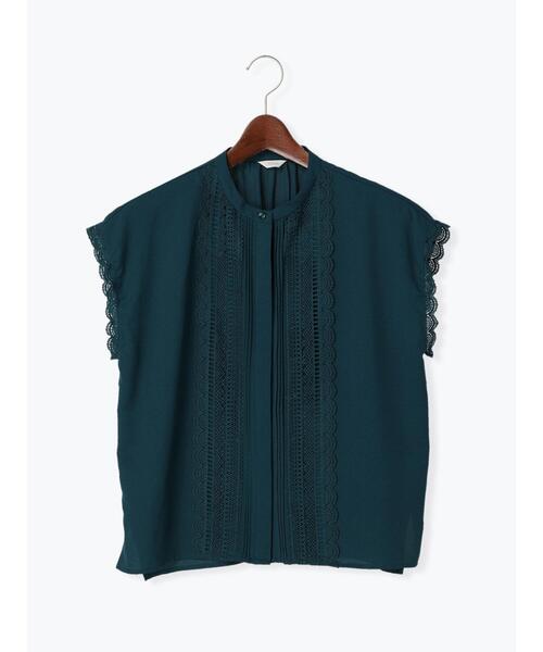 Te chichi(テチチ)の「フロントレースフレンチスリーブブラウス(シャツ/ブラウス・レディース・オフホワイト/グリーン/ブラック・フリ-)」の9枚目の写真