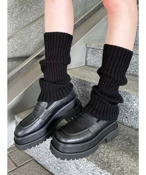 ENVYM（アンビー）の「チャンキーボリュームローファー（ブーツ・レディース・ブラック/ブラック系・22.5cm/23.5cm/24.5cm）」の7枚目の写真