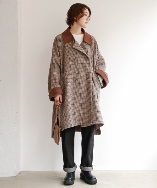 notch.（ノッチ）の「コーデュロイ襟オーバーコート（その他アウター・レディース・ベージュ/その他・M）」の11枚目の写真