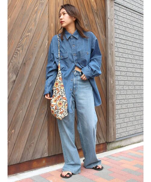 Ungrid（アングリッド）の「ビッグダンガリーシャツ（シャツ/ブラウス・レディース・ブルー・FREE）」の4枚目の写真