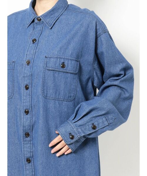 Ungrid（アングリッド）の「ビッグダンガリーシャツ（シャツ/ブラウス・レディース・ブルー・FREE）」の9枚目の写真