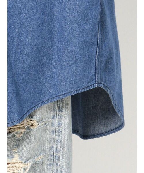 Ungrid（アングリッド）の「ビッグダンガリーシャツ（シャツ/ブラウス・レディース・ブルー・FREE）」の10枚目の写真