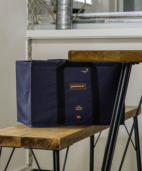 PENCO（ペンコ）の「penco Box Tote ペンコ ボックストート 折りたたみ式 収納ボックス（収納グッズ・レディース・ダークグリーン/ベージュ/ネイビー/グレー/オレンジ・FREE）」の5枚目の写真