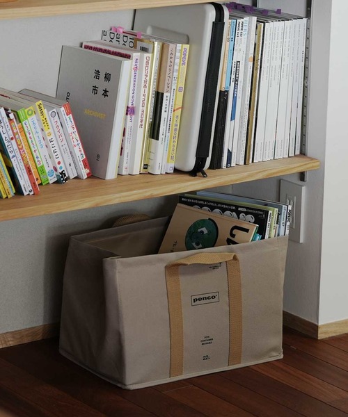 PENCO（ペンコ）の「penco Box Tote ペンコ ボックストート 折りたたみ式 収納ボックス（収納グッズ・レディース・ダークグリーン/ベージュ/ネイビー/グレー/オレンジ・FREE）」の10枚目の写真