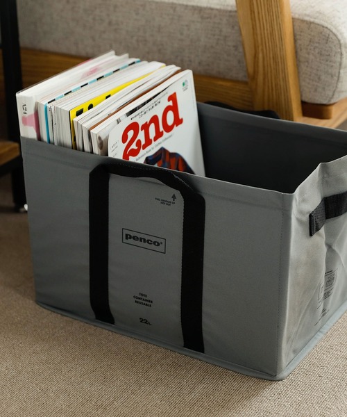 PENCO（ペンコ）の「penco Box Tote ペンコ ボックストート 折りたたみ式 収納ボックス（収納グッズ・レディース・ダークグリーン/ベージュ/ネイビー/グレー/オレンジ・FREE）」の8枚目の写真