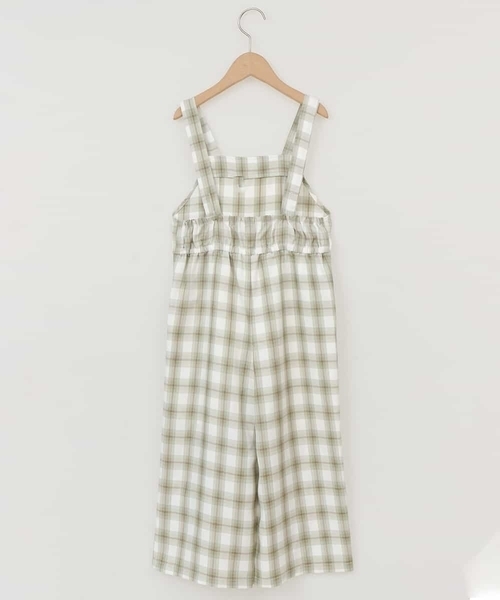 a.v.v（アーヴェヴェ）の「[160]ワイドシルエットサロペット（サロペット/オーバーオール・キッズ・ブルー/ミント・160）」の8枚目の写真