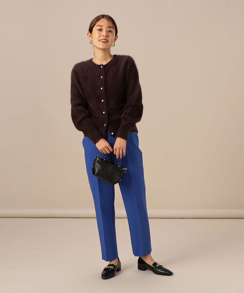 NOLLEY’S Sophi(ノーリーズソフィ)の「ヘアリーパール釦クルーネックカーディガン(カーディガン/ボレロ・レディース・ホワイト/ダークブラウン/ベージュ/ダークネイビー/グレイッシュブルー・38)」の15枚目の写真