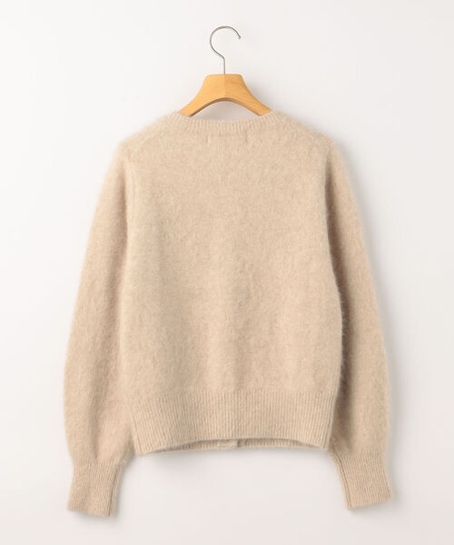 NOLLEY’S Sophi(ノーリーズソフィ)の「ヘアリーパール釦クルーネックカーディガン(カーディガン/ボレロ・レディース・ホワイト/ダークブラウン/ベージュ/ダークネイビー/グレイッシュブルー・38)」の9枚目の写真