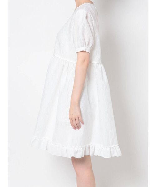 セール】flowerジャガードミニワンピース（ワンピース）｜merry jenny