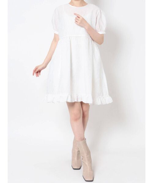 Merry jenny flowerジャガードミニワンピース merry jenny flowerジャガードミニワンピース（ブラック