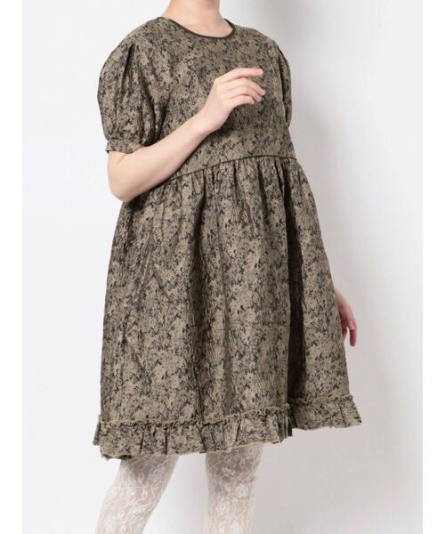 merry jenny メリージェニー　flowerジャガードミニワンピース merry jenny flowerジャガードミニワンピース（アイボリー