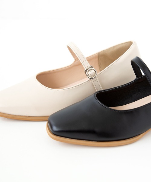 menue（メヌエ）の「スクエアトゥストラップパンプス（パンプス・レディース・アイボリー/ブラック/グレイッシュベージュ/ワインレッド・21.5cm/22.0cm/22.5cm/23.0cm/23.5cm/24.0cm/24.5cm/25.0cm/25.5cm/26.0cm）」の17枚目の写真